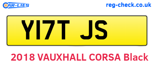 Y17TJS are the vehicle registration plates.