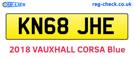 KN68JHE are the vehicle registration plates.