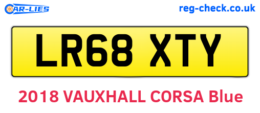LR68XTY are the vehicle registration plates.