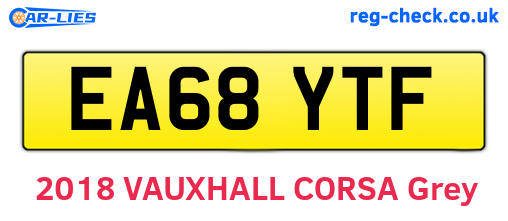 EA68YTF are the vehicle registration plates.