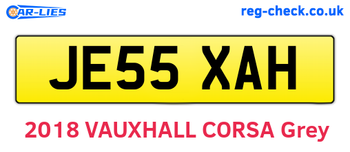 JE55XAH are the vehicle registration plates.