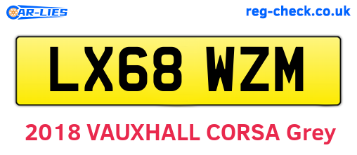 LX68WZM are the vehicle registration plates.