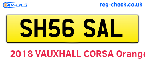 SH56SAL are the vehicle registration plates.