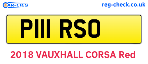 P111RSO are the vehicle registration plates.