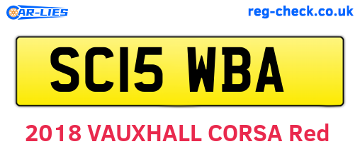 SC15WBA are the vehicle registration plates.