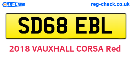 SD68EBL are the vehicle registration plates.