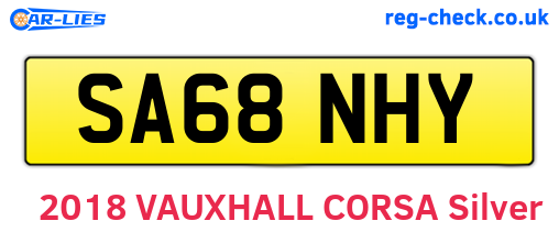 SA68NHY are the vehicle registration plates.