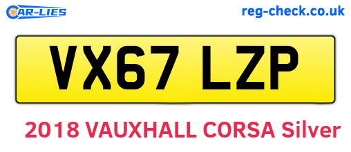 VX67LZP are the vehicle registration plates.
