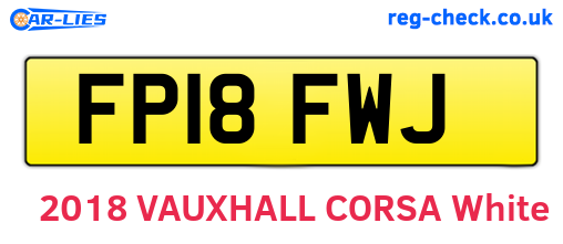 FP18FWJ are the vehicle registration plates.