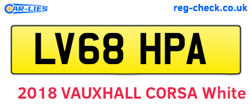 LV68HPA are the vehicle registration plates.