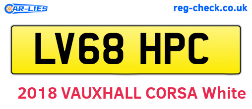 LV68HPC are the vehicle registration plates.