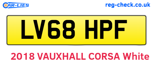 LV68HPF are the vehicle registration plates.