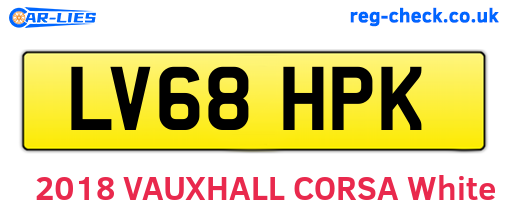 LV68HPK are the vehicle registration plates.