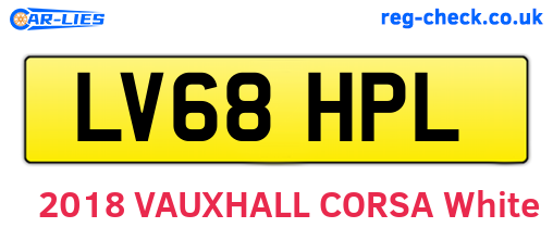LV68HPL are the vehicle registration plates.