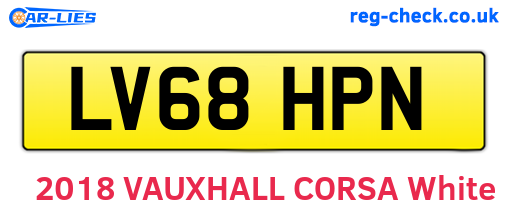 LV68HPN are the vehicle registration plates.