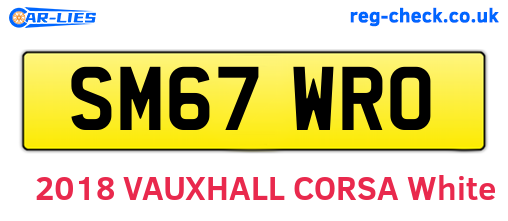 SM67WRO are the vehicle registration plates.