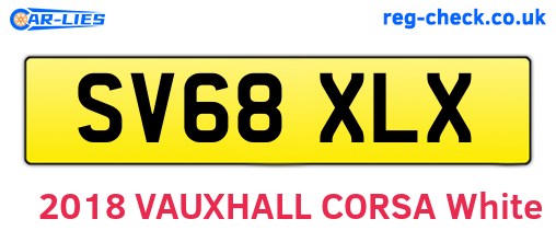SV68XLX are the vehicle registration plates.