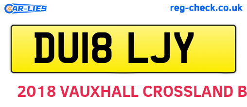 DU18LJY are the vehicle registration plates.