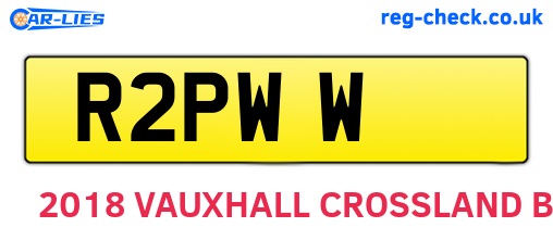 R2PWW are the vehicle registration plates.