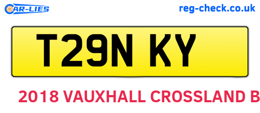 T29NKY are the vehicle registration plates.
