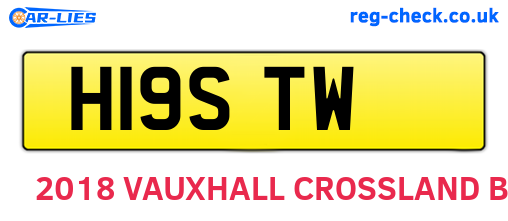 H19STW are the vehicle registration plates.