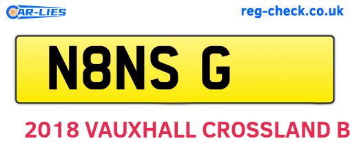 N8NSG are the vehicle registration plates.