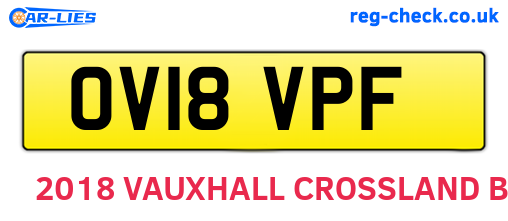 OV18VPF are the vehicle registration plates.