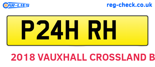 P24HRH are the vehicle registration plates.