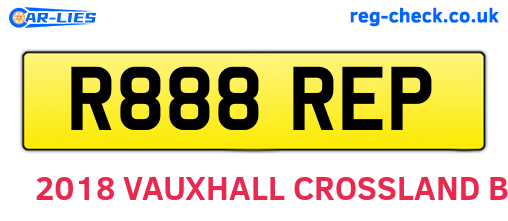 R888REP are the vehicle registration plates.