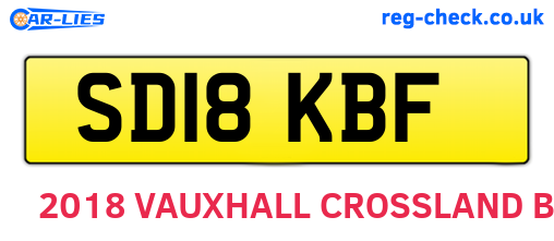 SD18KBF are the vehicle registration plates.