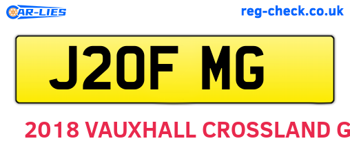 J20FMG are the vehicle registration plates.