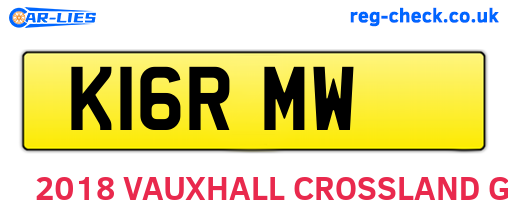 K16RMW are the vehicle registration plates.