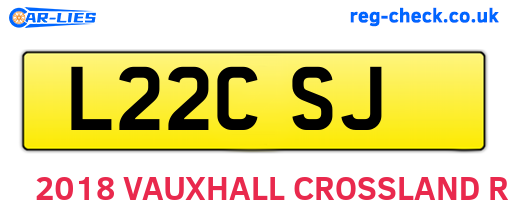 L22CSJ are the vehicle registration plates.