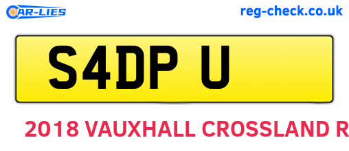 S4DPU are the vehicle registration plates.