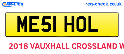 ME51HOL are the vehicle registration plates.