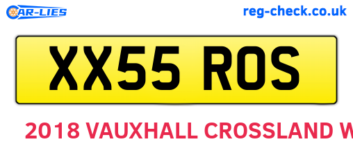 XX55ROS are the vehicle registration plates.