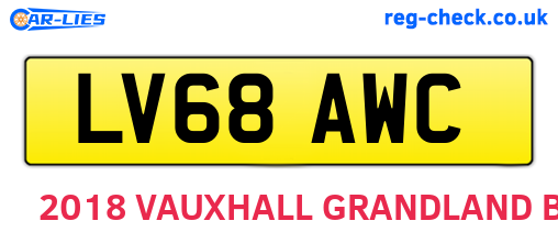 LV68AWC are the vehicle registration plates.