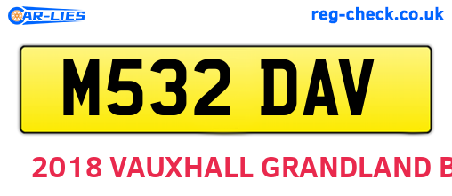 M532DAV are the vehicle registration plates.
