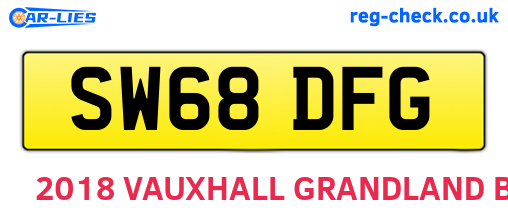 SW68DFG are the vehicle registration plates.
