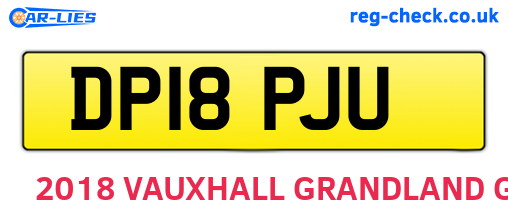 DP18PJU are the vehicle registration plates.