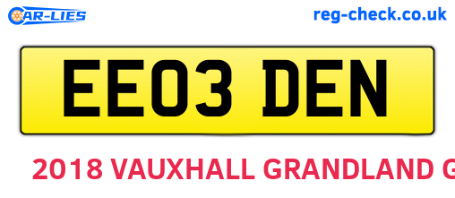 EE03DEN are the vehicle registration plates.