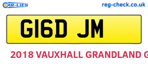 G16DJM are the vehicle registration plates.