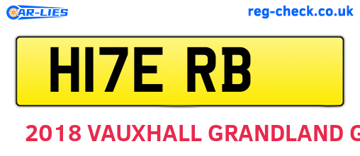 H17ERB are the vehicle registration plates.