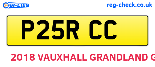 P25RCC are the vehicle registration plates.