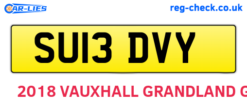SU13DVY are the vehicle registration plates.