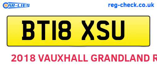 BT18XSU are the vehicle registration plates.