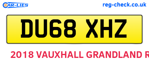 DU68XHZ are the vehicle registration plates.