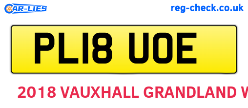 PL18UOE are the vehicle registration plates.