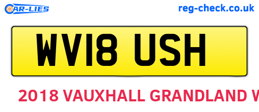 WV18USH are the vehicle registration plates.