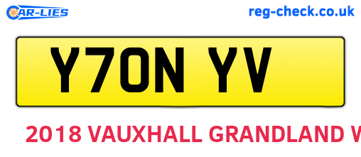 Y70NYV are the vehicle registration plates.